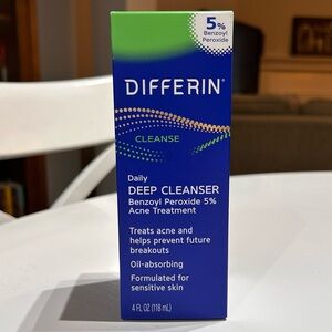 NEW Differin Daily Deep Cleanser Benzoyl Peroxide 5% Acne Treatment